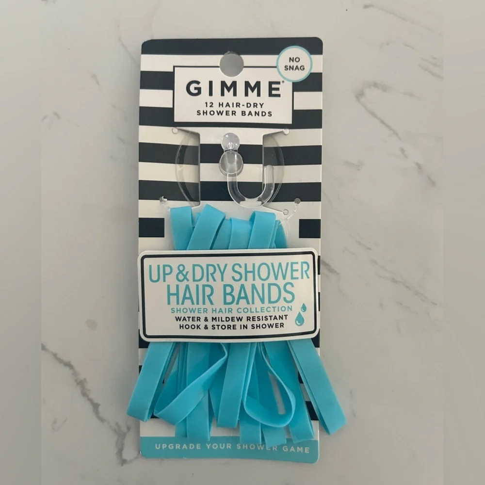 GIMME Up & Dry Shower Hair Bands – 12-Pack - NWT